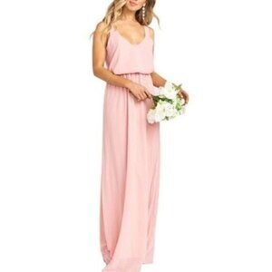 Show Me Your Mumu Kendall Maxi Dress Rosebud Chiffon New Without Tags